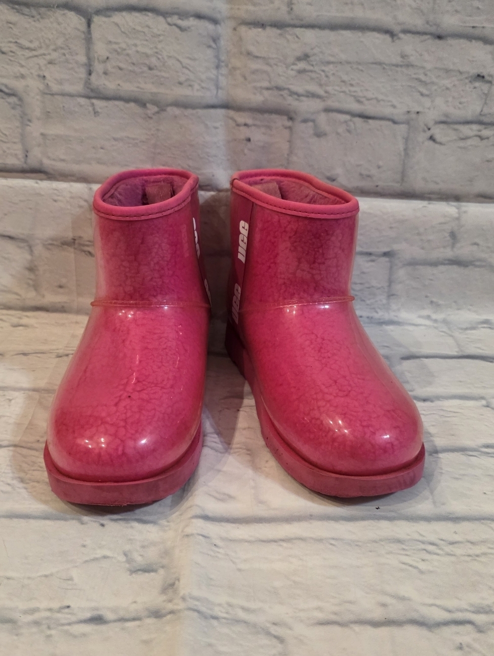 UGG Kids Pink Gloss Short Boots